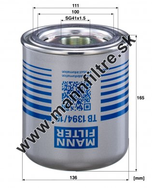 Vysúšač vzduchu MANN FILTER TB 1394/15 x