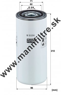 Filter hydrauliky MANN FILTER W 10 014