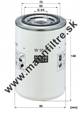 Filter hydrauliky MANN FILTER  W 10 015