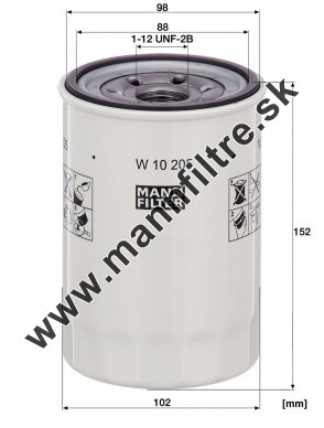 Olejový filter MANN FILTER W 10 205