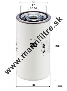 Filter hydrauliky MANN FILTER W 13 017