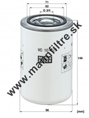 Filter hydrauliky MANN FILTER  WD 10 025