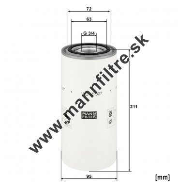 Filter hydrauliky MANN FILTER WD 10 027