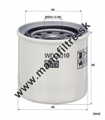 Filter hydrauliky MANN FILTER WD 8010