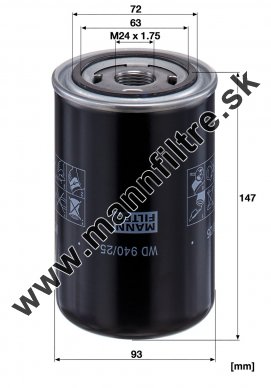 Olejový filter MANN FILTER WD 940/25