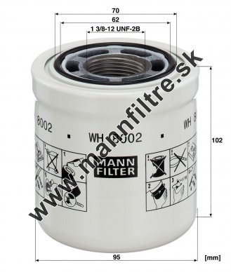 Filter hydrauliky MANN FILTER WH 8002