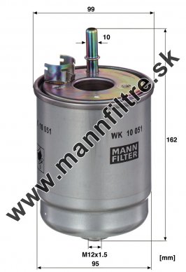 Palivový filter MANN FILTER  WK 10 051