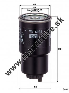 Palivový filter MANN FILTER  WK 6034