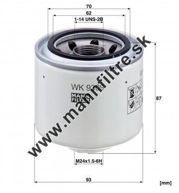 Palivový filter MANN FILTER  WK 9309 x