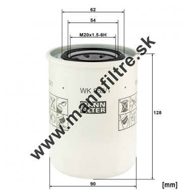 Palivový filter MANN FILTER  WK 953/1