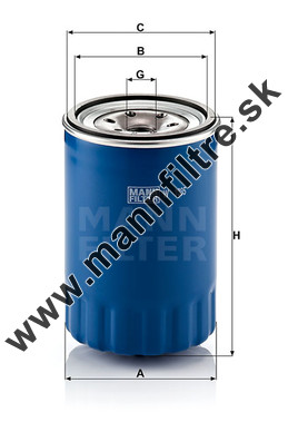 Olejový filter MANN FILTER W 1035