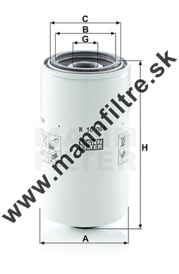 Olejový filter MANN FILTER W 10 004