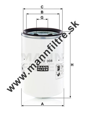 Filter hydrauliky MANN FILTER W 10 008