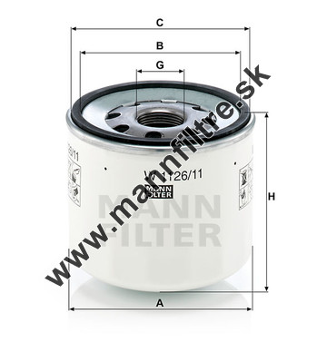 Olejový filter MANN FILTER W 1126/11