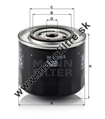 Olejový filter MANN FILTER W 1126/4
