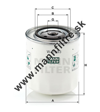 Olejový filter MANN FILTER W 1130/3