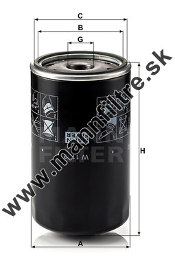 Olejový filter MANN FILTER W 1152