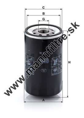 Olejový filter MANN FILTER W 1160