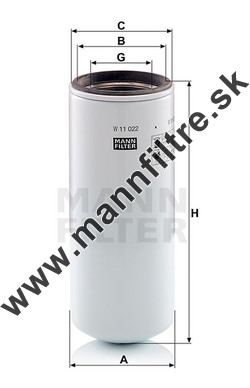 Olejový filter MANN FILTER W 11 022
