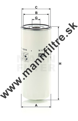Olejový filter MANN FILTER W 11 102/10