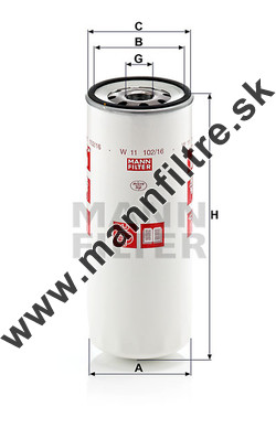 Olejový filter MANN FILTER W 11 102/16