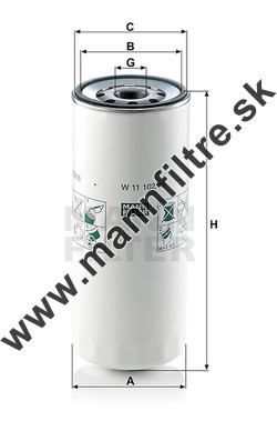Olejový filter MANN FILTER W 11 102/35