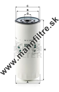 Olejový filter MANN FILTER W 11 102/36