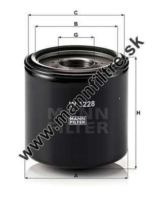 Olejový filter MANN FILTER W 1228