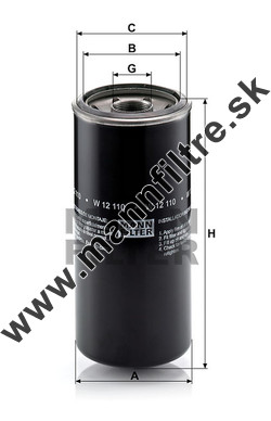 Olejový filter MANN FILTER W 12 110