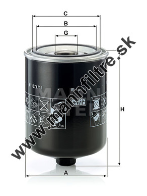 Olejový filter MANN FILTER W 1374/11