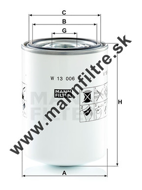 Filter hydrauliky MANN FILTER W 13 006