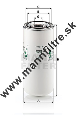 Olejový filter MANN FILTER W 13 145/1