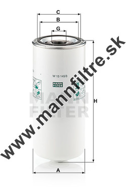Olejový filter MANN FILTER W 13 145/3