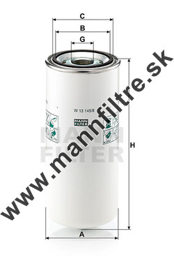 Olejový filter MANN FILTER W 13 145/6