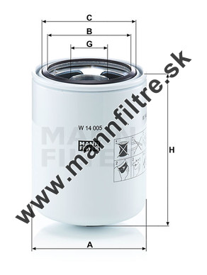 Filter hydrauliky MANN FILTER W 14 005