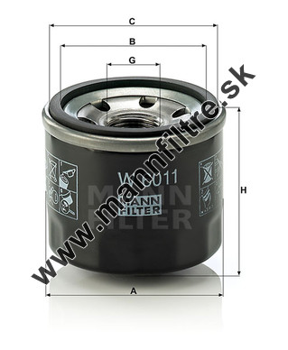 Olejový filter MANN FILTER W 6011
