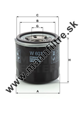 Olejový filter MANN FILTER W 6018