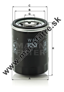 Olejový filter MANN FILTER W 610/1