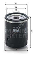 Olejový filter MANN FILTER W 7020