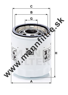 Olejový filter MANN FILTER W 7030