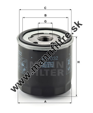 Olejový filter MANN FILTER W 7032