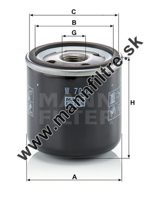 Olejový filter MANN FILTER W 7042