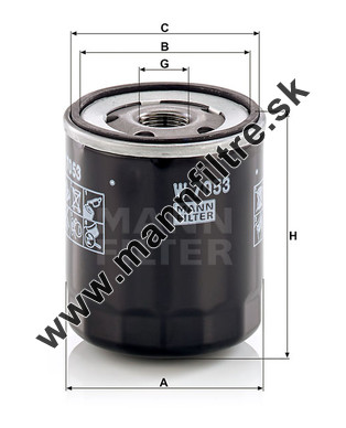 Olejový filter MANN FILTER W 7053