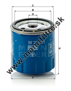 Olejový filter MANN FILTER W 712/11