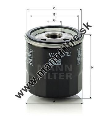 Olejový filter MANN FILTER W 712/32