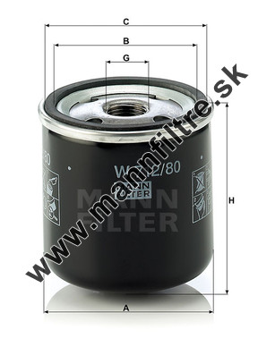 Olejový filter MANN FILTER W 712/80