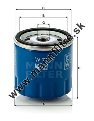 Olejový filter MANN FILTER W 712/9