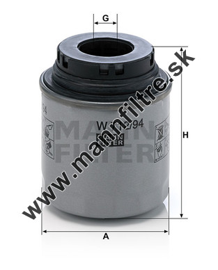Olejový filter MANN FILTER W 712/94