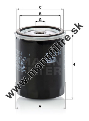 Olejový filter MANN FILTER W 713/14