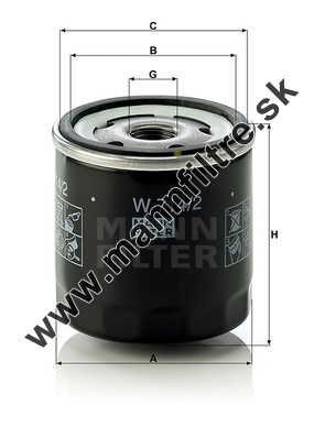 Olejový filter MANN FILTER W 714/2